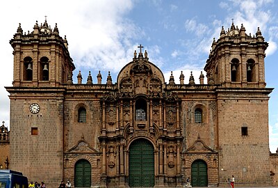 Fachada de la catedral de Cuzco.