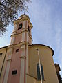 Campanile e zona absidale della chiesa della Santissima Concezione, Cavi Borgo, Lavagna, Liguria, Italia