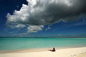 Praia na ilha Largo del Sur