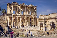 Library of Celsus, a Roman structure in important sea port Ephesus