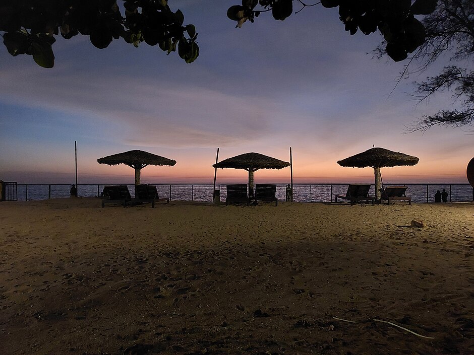 Benches at Cherai Beach, Kerala