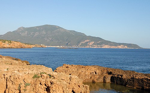 Cherchell bay with Mont Chenoua in the background