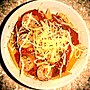 Thumbnail for File:Chicken sausage, cheddar cheese, tomato sauce, and black pepper on penne - Massachusetts.jpg