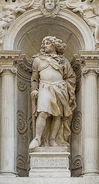 Francesco Barbaro on façade of Santa Maria Zobenigo.