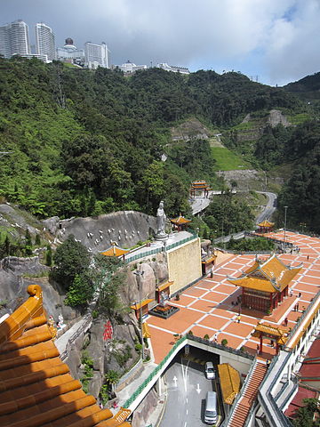 Panoramic view from the temple towards Genting Highlands Resort.