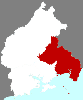 Locatie van Yangdōng Xiàn