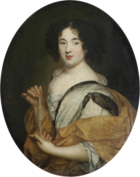 File:Circle of Mignard - Portrait of a lady in a white dress and gold wrap.png