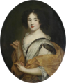 Circle of Mignard - Portrait of a lady in a white dress and gold wrap.png