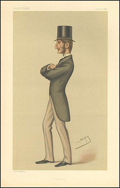 "Bridegroom". Caricature by Spy published in Vanity Fair in 1878.