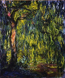 Pictură De Monet Salcie Plângătoare: Pictură de Claude Monet