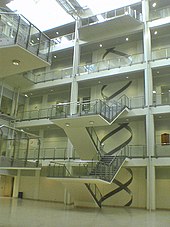The foyer of the Chemical and Molecular Sciences building, featuring the "double helix staircase" Cmssciences.jpg