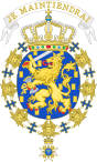 Coat of Arms of Beatrix of the Netherlands (Order of the Seraphim).svg