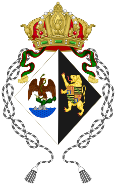 Coat of Arms of Carlota, Titular Empress of México.svg