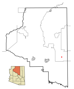 Ubicación en el condado de Coconino y el estado de Arizona