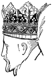 Fig. 645.—Crown of King Henry IV. (1399-1413). (From his monument in Trinity Chapel, Canterbury Cathedral.)