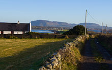 An old road on the island; mainland & Sligo in background