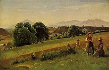 Vue de Mornex, par Jean-Baptiste Camille Corot.