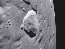 Ukert crater, from GRAIL spacecraft Crater Uker Grail MoonKAM NASA.jpg