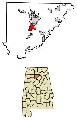 Cullman County Alabama Incorporated and Unincorporated areas Good Hope Highlighted 0130496.svg