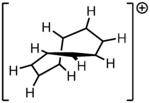 Thumbnail for File:Cyclononatetraenyl cation.png