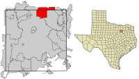 Položaj u okrugu Dallas i u Teksasu