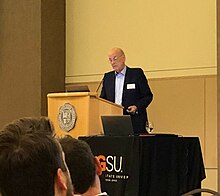 David Fulton giving a speech in 2019 at BGSU David Fulton.jpg