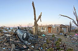 Damage in a residential area as a result of the EF4 Garland/Rowlett, Texas tornado. December 26-28 2015 Garland and Rowlett, TX EF4 Tornado Damage captured on 1-25-2016 by Volkan Yuksel DSC06368.JPG