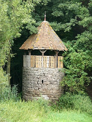 Upstream tower of the Leonrod castle ruins