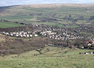 Dobcross village in United Kingdom