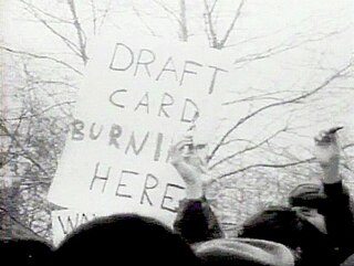 <span class="mw-page-title-main">Draft-card burning</span> Vietnam War draft protests, 1964–1973