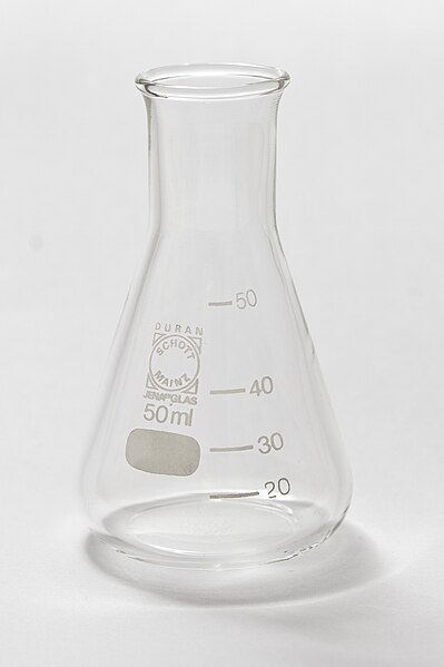 File:Duran erlenmeyer flask narrow neck 50ml.jpg