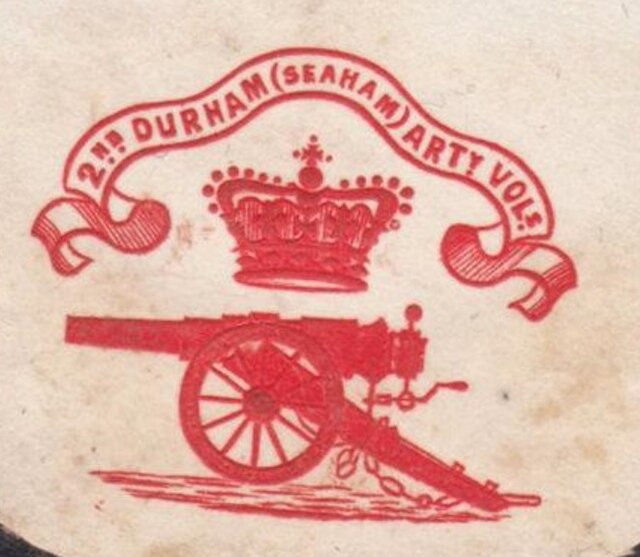 Letterhead of the 2nd (Seaham) Durham Artillery Volunteers, c1890