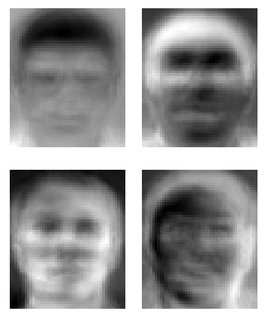 Eigenface set of eigenvectors used in the computer vision problem of human face recognition