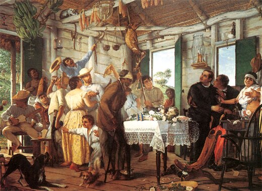 El Velorio, door de impressionistische schilder Francisco Oller.