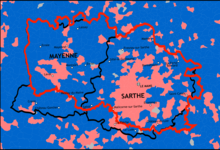 Carte illustrant les résultats de l'élection dans chaque commune.