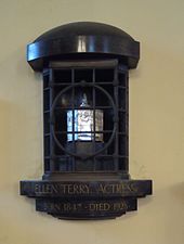 Terry's ashes in St Paul's in Covent Garden Ellen Terry Ashes St Pauls.jpg