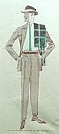 Ernst Ludwig Kretschmann - Gabardine-Anzug mit Gürtelhose für heiße Reisetage, 1922