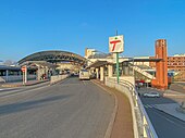 Le niveau supérieur de la gare routière d'Évry-Courcouronnes.