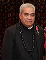 Father Paulo Filoialii receiving his MNZM honour (cropped) - Wellington, New Zealand. May 2023
