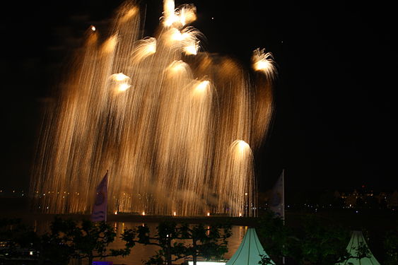 Fireworks at Japanese Day in Düsseldorf 2014