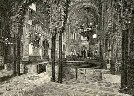 Interior of the Great Synagogue of Florence