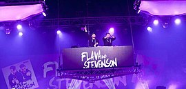 Flava & Stevenson during a performance at the bar festival in Bern