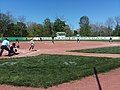 A softball game at Floyd Central