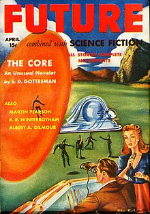   An early Kornbluth novelette, "The Core", was the cover story for the April 1942 issue of Future. It carried the "S. D. Gottesman" byline, a pseudonym Kornbluth used mainly for collaborations with Frederik Pohl or Robert A. W. Lowndes