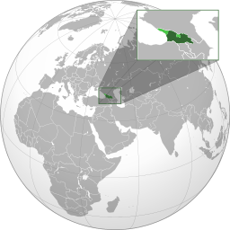 Georgia (orthographic projection with inset)