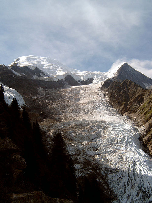 Glacier de Taconnaz met Dôme du Goûter, Franse Alpen
