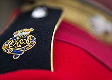 Grenadier Guardsman wearing his Summer Guard Order Red Tunic. MOD 45159557.jpg