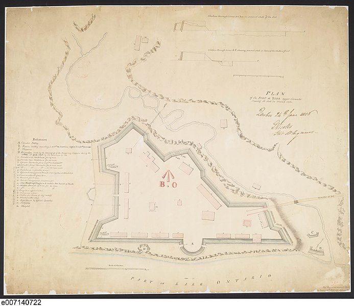 File:Gustavus Nicolls 1816 plan of Fort York - e007140722LAC.jpg