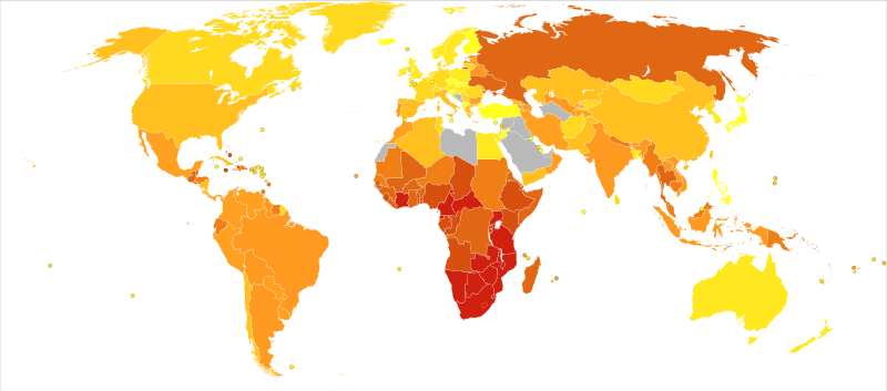 File:HIV-AIDS world map-Deaths per million persons-WHO2012.svg