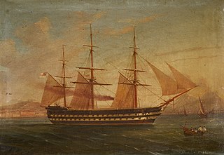 HMS Trafalgar at Naples